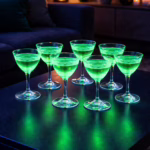 Kieliszki ze szkła uranowego 7 szt.