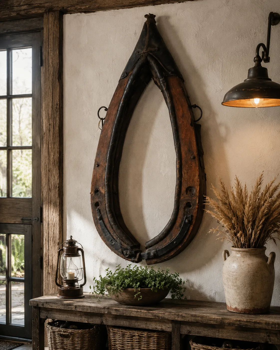 Duże Chomąto Końskie Skórzane Uprząż Konna Vintage Loft Rustykalne